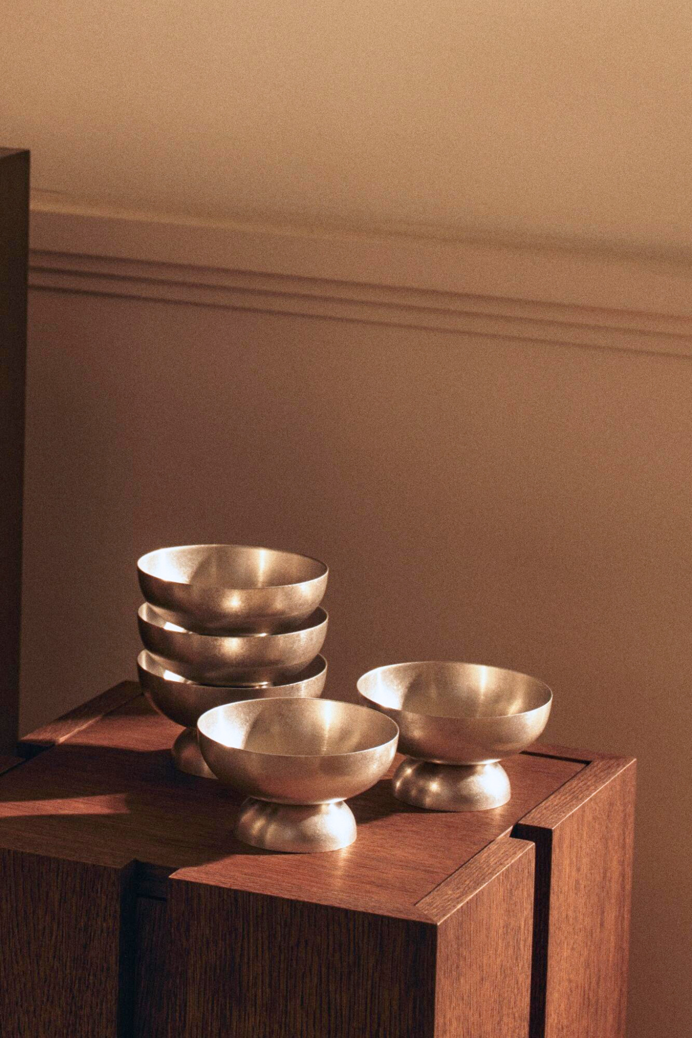 Tumbled dessertskål - Stainless Steel